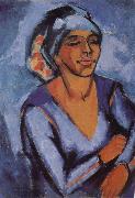 Paul Paeschke Likeness in blue oil painting picture wholesale